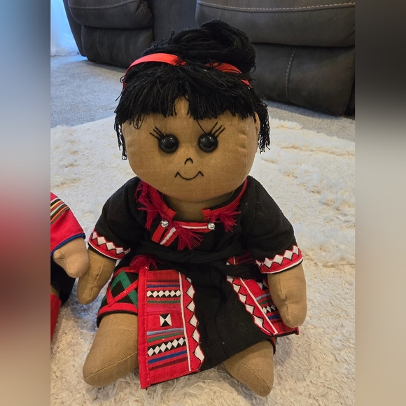 Beautiful Handmade Etnic Tribal 14" Dolls Set of 2 - Picture 8 of 8